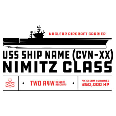 Custom personalized Nimitz Class Aircraft Carrier - Benelux Christmas Ornament (HLCC) Design