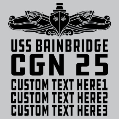 Personalized USS Bainbridge (CGN-25) - Light Youth/Adult Ultra Performance Active Lifestyle T Shirt Design