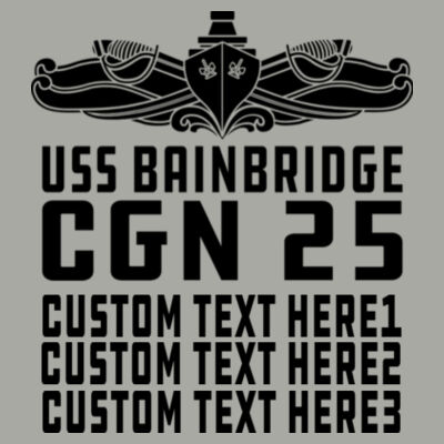 Personalized USS Bainbridge (CGN-25) - Light Ladies Ultra Performance Active Lifestyle T Shirt Design