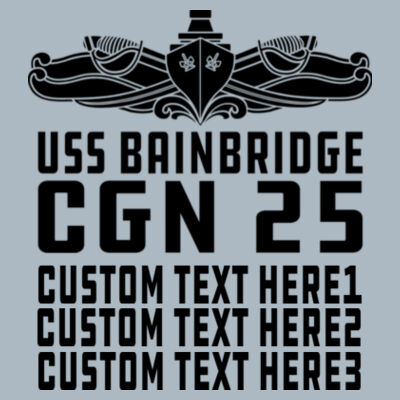Personalized USS Bainbridge (CGN-25) - JAmerica Unisex Poly Fleece Striped Pullover Hoodie Design