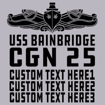 Personalized USS Bainbridge (CGN-25) - Light Long Sleeve Ultra Performance Active Lifestyle T Shirt Design