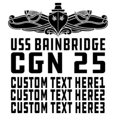 Personalized USS Bainbridge (CGN-25) - Adult Colorblock Cosmic Pullover Hood (S)  Design