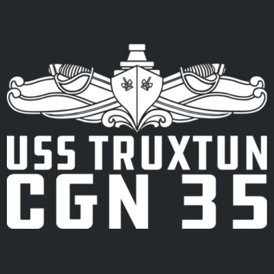 USS Truxtun (CGN-35) - Ladies' Lightweight Long-Sleeve Hooded T-Shirt Design