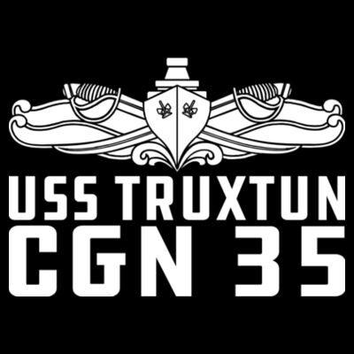 USS Truxtun (CGN-35) - Ladies' Sueded V-Neck Hooded Sweatshirt Design