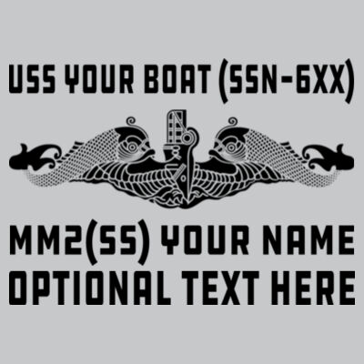 Personalized Permit Class Attack Submarine - Light Youth/Adult Ultra Performance Active Lifestyle T Shirt Design