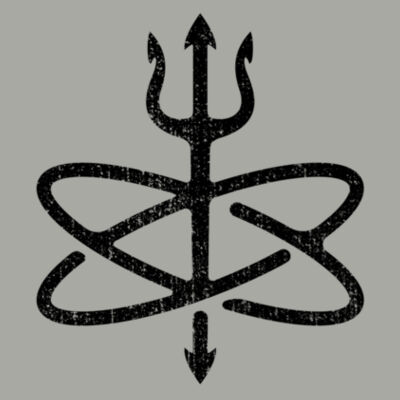 Blackout Atomic Trident of Poseidon - Light Long Sleeve Ultra Performance Active Lifestyle T Shirt Design