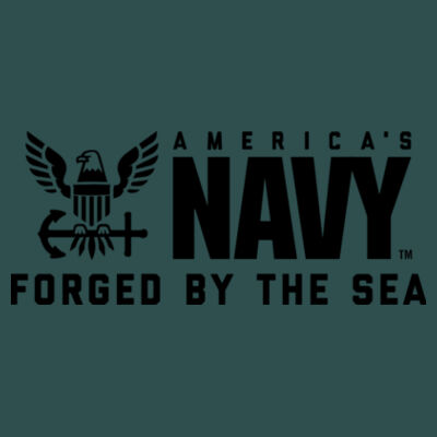 Blackout America's Navy Forged by the Sea - Unisex Poly-Rich Tee Design