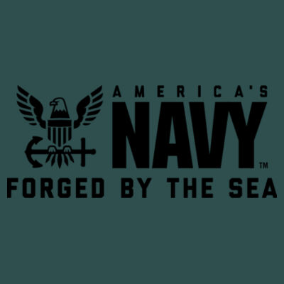 Blackout America's Navy Forged by the Sea - Ladies Slim Fit Poly-Rich Tee Design