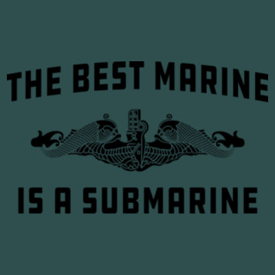 Blackout The Best Marine is a Submarine - Ladies Slim Fit Poly-Rich Tee Design
