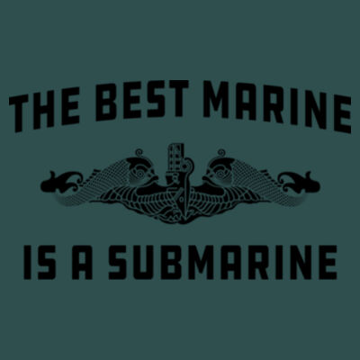 Blackout The Best Marine is a Submarine - Unisex Poly-Rich Long Sleeve Tee Design