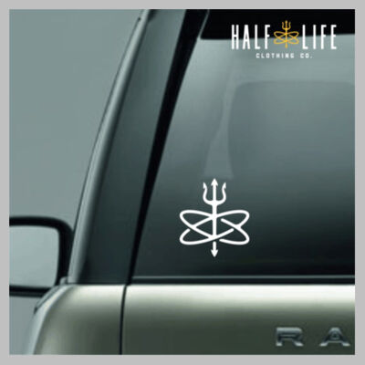 Atomic Trident Die Cut Decal  - White Design
