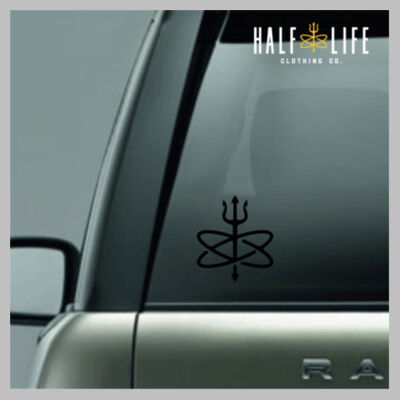 Atomic Trident Die Cut Decal  - Black Design