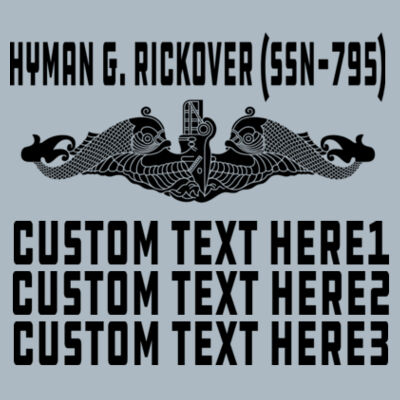 USS Hyman G Rickover (SSN-795) Virginia Class Fast Attack - JAmerica Unisex Poly Fleece Striped Pullover Hoodie Design