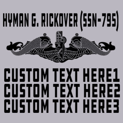 USS Hyman G Rickover (SSN-795) Virginia Class Fast Attack - Light Long Sleeve Ultra Performance Active Lifestyle T Shirt Design