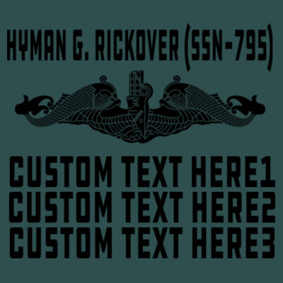 USS Hyman G Rickover (SSN-795) Virginia Class Fast Attack - Unisex Poly-Rich Long Sleeve Tee Design