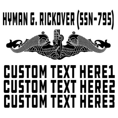 USS Hyman G Rickover (SSN-795) Virginia Class Fast Attack - Adult Colorblock Cosmic Pullover Hood (S)  Design