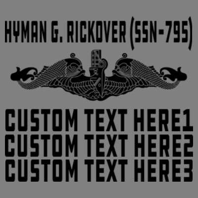 USS Hyman G Rickover (SSN-795) Virginia Class Fast Attack Submarine - 17 oz Stainless Steel Pint Glass (HLCC) Design