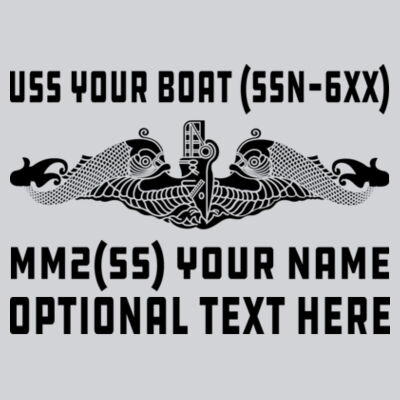Custom: Los Angeles Class Attack Submarine - Light Youth/Adult Ultra Performance Active Lifestyle T  - Adult Shadow Tonal Heather Short-Sleeve Training T-Shirt Design
