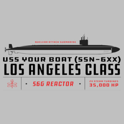 Personalized Los Angeles Class Attack Submarine - 2 sided - Pub Style Stainless Steel Bottle Opener Design