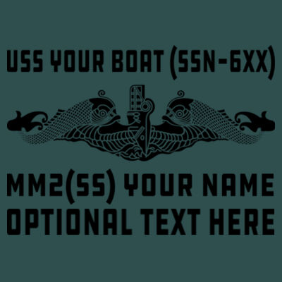 Personalized Permit Class Attack Submarine - Unisex Poly-Rich Tee Design