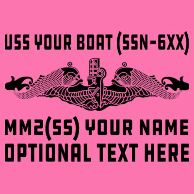 Personalized Permit Class Attack Submarine - Ladies Slim Fit Poly-Rich Racerback Tank Design