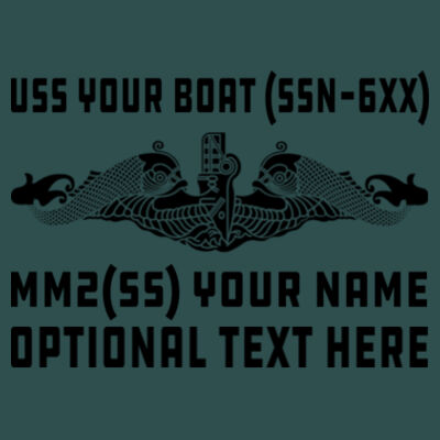 Personalized Permit Class Attack Submarine - Unisex Poly-Rich Long Sleeve Tee Design