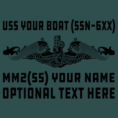 Custom: Virginia Class Attack Submarine - Unisex Poly-Rich Long Sleeve Tee Design