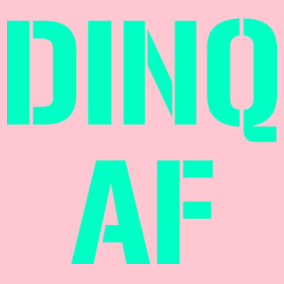 Dinq AF (GITD) - Adult Heavy Blend™ 8 oz., 50/50 Hood Design