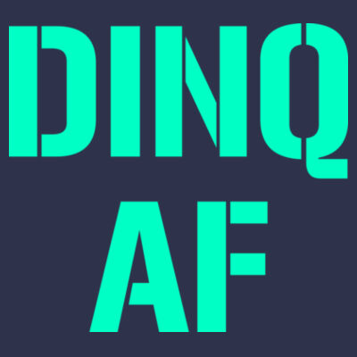 Dinq AF (GITD) - DryBlend™ Pullover Unisex Hooded Sweatshirt Design