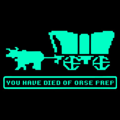 You Have Died of ORSE Prep  (GITD) - Ladies' Flowy Scoop Muscle Tank - Dark Design