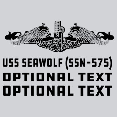 Blackout USS Seawolf (SSN-575) - Adult Shadow Tonal Heather Short-Sleeve Training T-Shirt Design