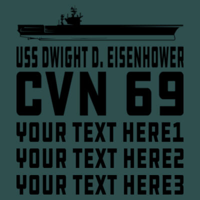 USS Dwight D. Eisenhower Carrier - Ladies Slim Fit Poly-Rich Tee Design