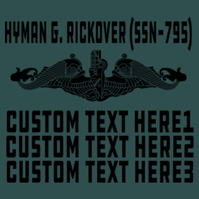 USS Hyman G Rickover (SSN-795) Virginia Class Fast Attack - Unisex Poly-Rich Tee 2 - Unisex Poly-Rich Long Sleeve Tee Design