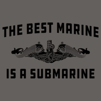 Blackout The Best Marine is a Submarine - Adult Heavy Blend Heather Royal or Red 60/40 Fleece Crew (S) Design