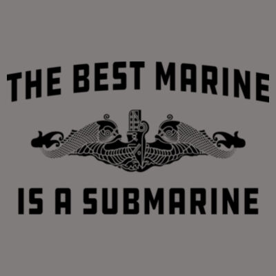 Blackout The Best Marine is a Submarine - Adult Heavy Blend Heather Royal or Red 60/40 Fleece Crew (S) Design