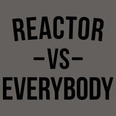 Blackout Reactor vs. Everybody - Unisex Poly-Rich Tee - Adult Heavy Blend Heather Royal or Red 60/40 Fleece Crew (S) Design