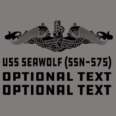 Blackout USS Seawolf (SSN-575) - Adult Heavy Blend™ 8 oz., 50/50 Hood (S) Design