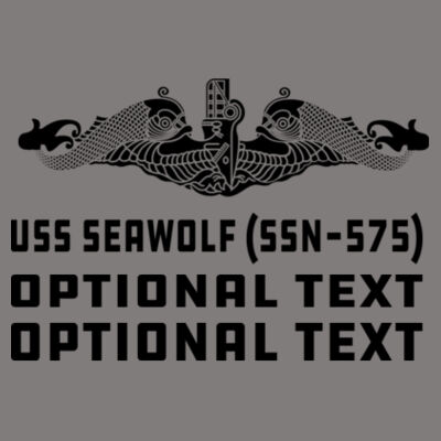 Blackout USS Seawolf (SSN-575) - Adult Heavy Blend Heather Royal or Red 60/40 Fleece Crew (S) Design