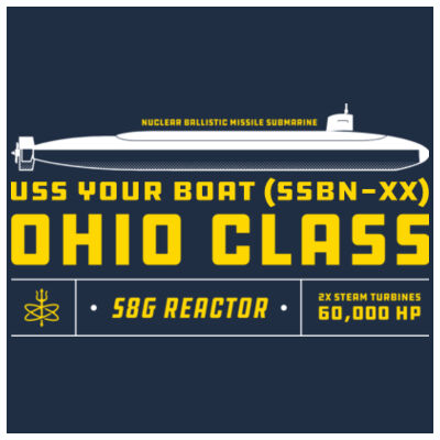 Custom Ohio Class Ballistic Submarine - 3' x 5' Polyester Mesh Flag Horizontal Design