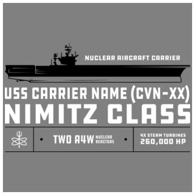 Custom Nimitz Class - 3' x 5' Polyester Mesh Flag Horizontal 2 Design