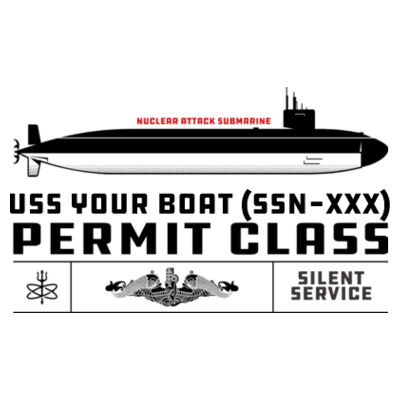 Permit Class Attack Submarine - Ceramic Stein with Gold Trim (HLCC) Design