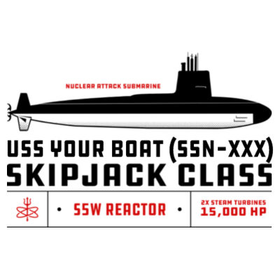 Skipjack Class Attack Submarine - Ceramic Stein with Gold Trim (HLCC) Design