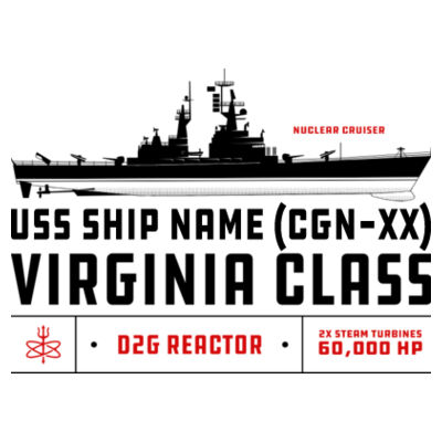 Virginia Class Nuclear Cruiser - Ceramic Stein with Gold Trim (HLCC) Design