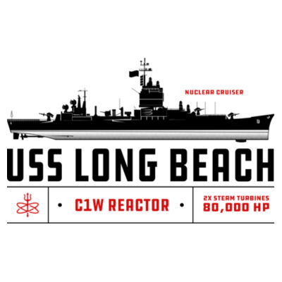 USS Long Beach Nuclear Cruiser - Ceramic Stein with Gold Trim (HLCC) Design