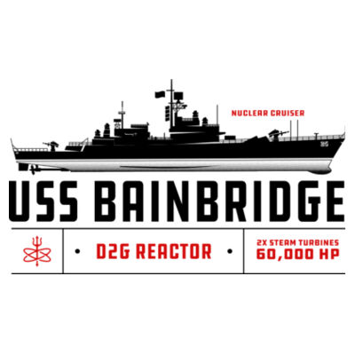 USS Bainbridge Nuclear Cruiser - Ceramic Stein with Gold Trim (HLCC) Design