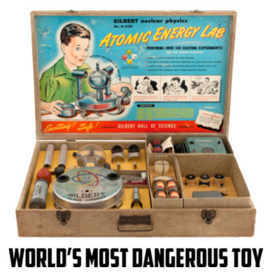 Atomic Energy Lab - World's Most Dangerous Toy - 11 oz Ceramic Mug (HLCC1) 2 - Ceramic Stein with Gold Trim (HLCC) Design