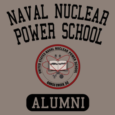 Naval Nuclear Power School Goose Creek, SC Alumni (Vertical) - (S) Unisex Tri-Blend Three-Quarter Sleeve Baseball Raglan Tee Design