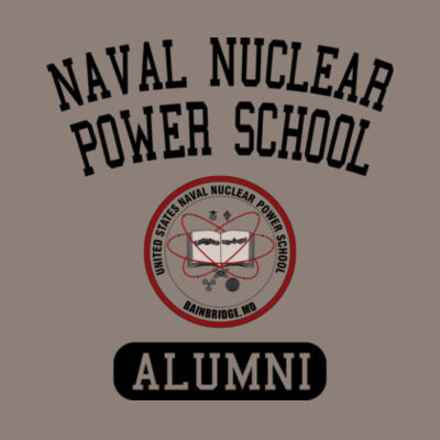 Naval Nuclear Power School Bainbridge Alumni (Vertical)  - (S) Unisex Tri-Blend Three-Quarter Sleeve Baseball Raglan Tee Design