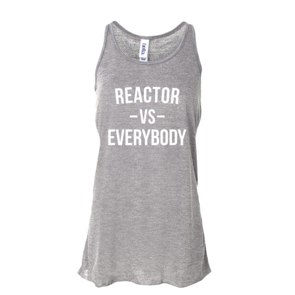 Reactor vs Everybody - Triblend Short Sleeve T-Shirt - Ladies' Flowy Racerback Tank - Dark Thumbnail
