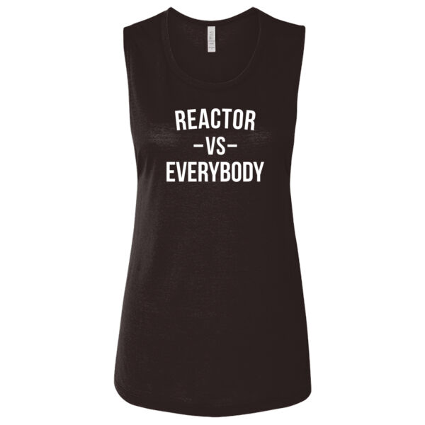 Reactor vs Everybody - Triblend Short Sleeve T-Shirt - Ladies' Flowy Scoop Muscle Tank - Dark Thumbnail